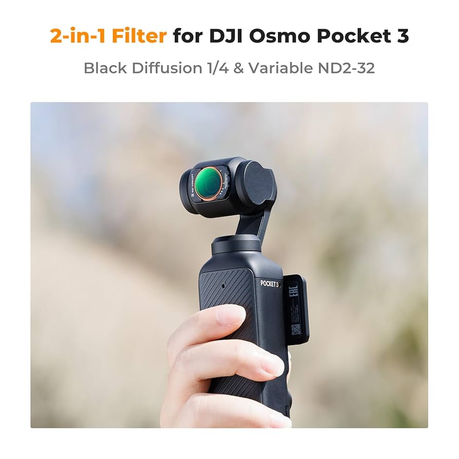 ゆん DJI Pocket 2   NDフィルター付き DJI Osmo Pocket / 2 用 NDフィルター セット 3種 (ND4 ND8 ND16